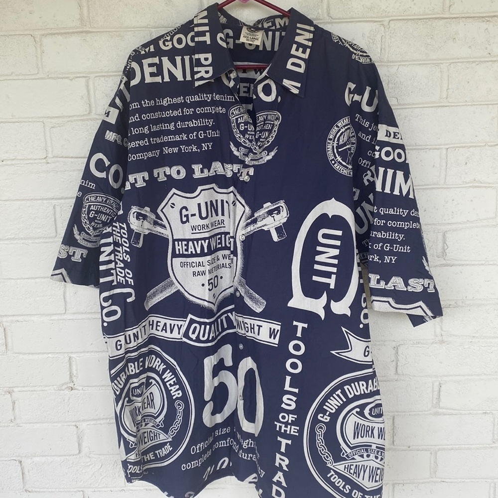 G Unit Tools Of The Trade Short Sleeve Blue Shirt XXXL